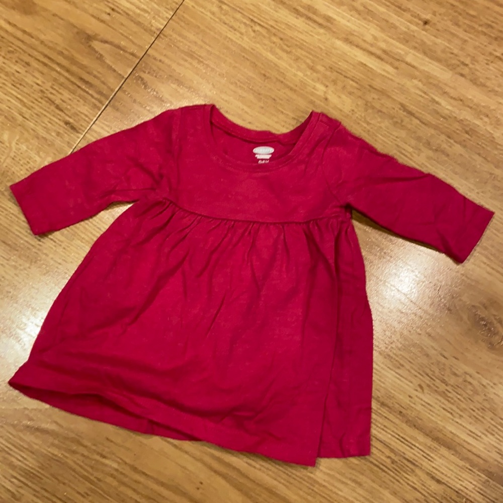 0-3 month tunic style baby girl pink shirt